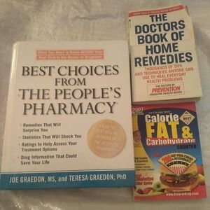 Book Bundle Lot Of (3) Health Alternative Methods 1 Hardcover 2 Soft Good...​